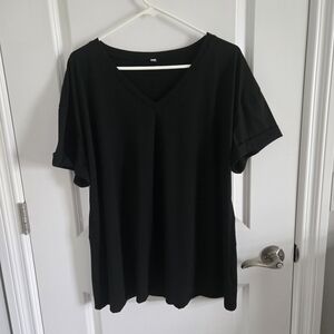 Black V-Neck Shirt